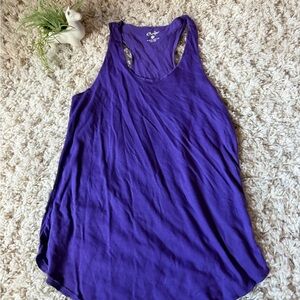 Curfew Deep Purple athletic sporty gym workout breathable exercise Tank Top